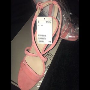 H&M Pink Suede Heels